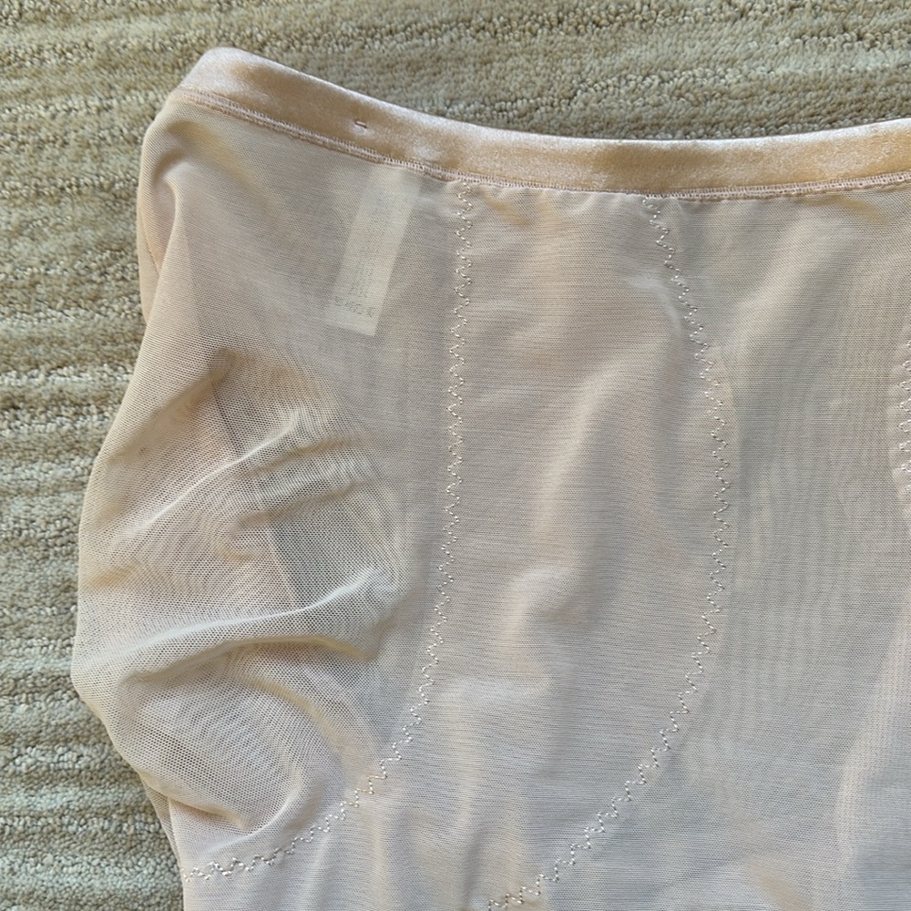 Flexees High Waist Firm Control Shapewear Booty Lifter Thigh Slimmer Nude Medium - Picture 10 of 15